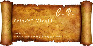 Czitó Virgil névjegykártya